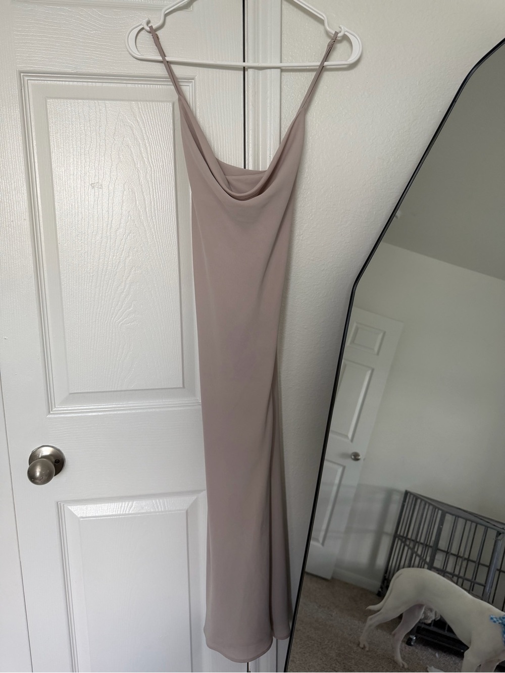 Slip Evening Dress in Taupe